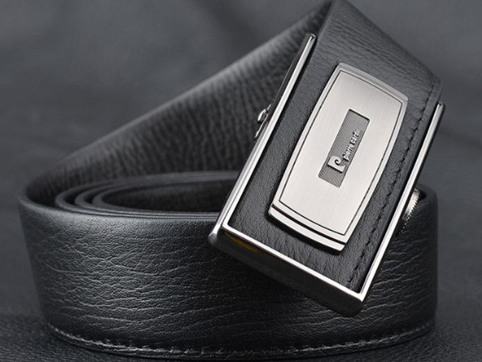 皮爾卡丹黑色 咖啡色皮帶