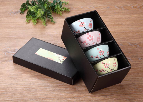 手繪陶瓷碗4只裝