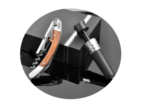 高檔花梨實(shí)開(kāi)瓶器、真空塞（升級(jí)版紙盒2件套）