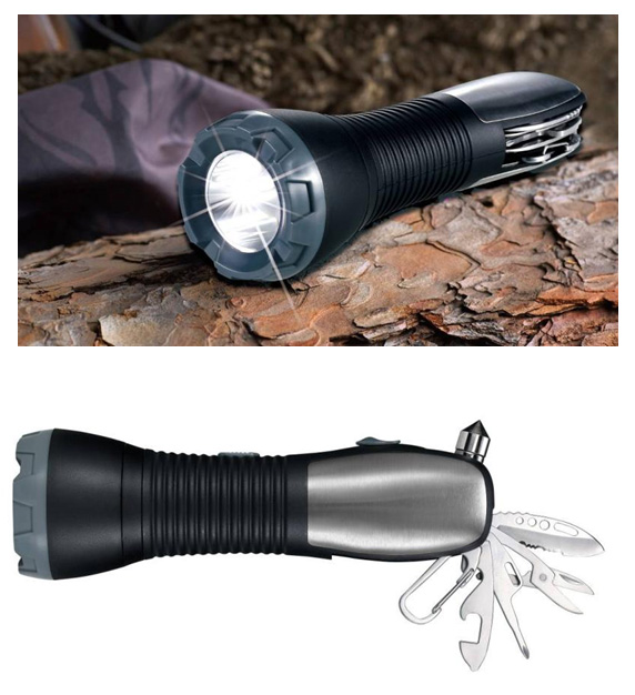 多功能戶外手電筒、安全錘