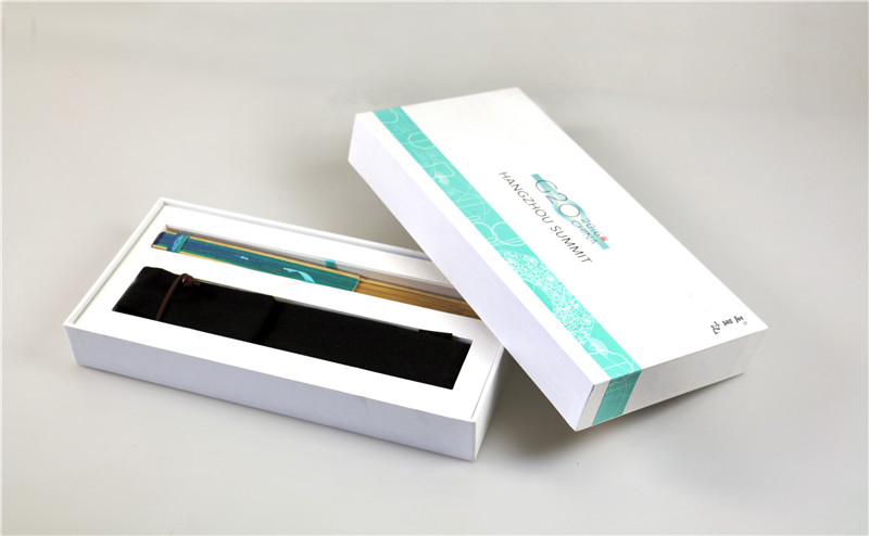 G20峰會紀念禮品 王星記扇子韻味杭州書籍禮盒包裝