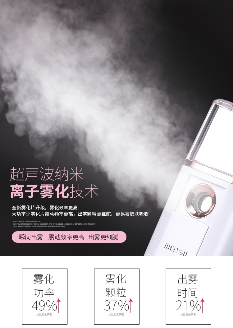 便攜補(bǔ)水儀納米噴霧器臉面部加濕器保濕美容儀器冷噴機(jī)蒸臉器