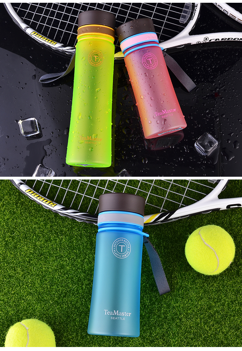 富光茶馬仕運(yùn)動(dòng)太空水壺 男女戶外時(shí)尚便攜防漏塑料磨砂茶水杯子（400ML）