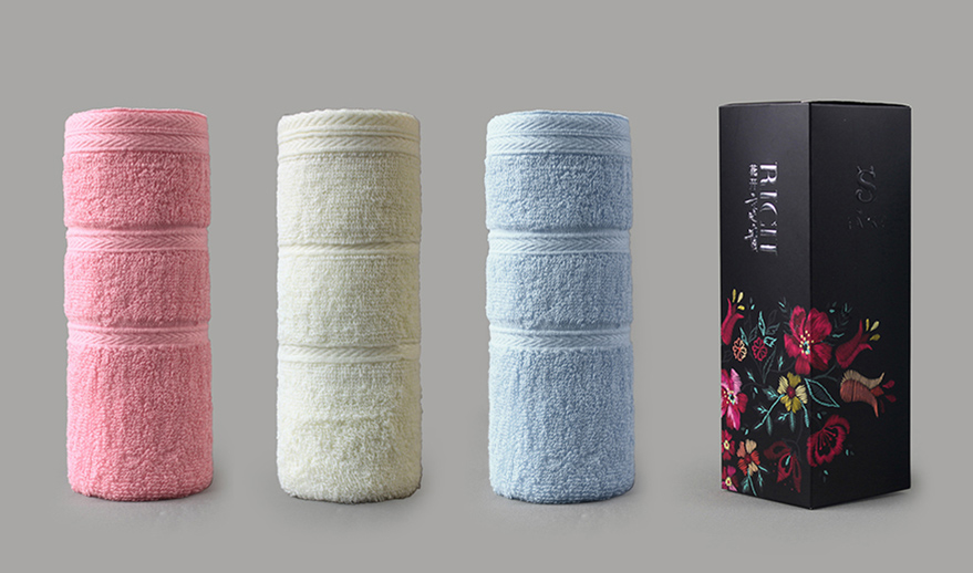 花值麥穗單條毛巾禮盒裝