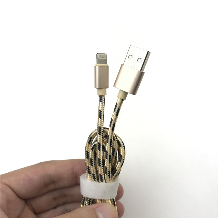 土豪金金屬編織數(shù)據(jù)線、蘋(píng)果手機(jī)數(shù)據(jù)線