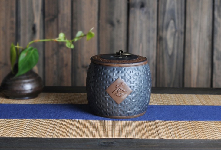 鐵石釉茶倉(cāng)茶葉罐