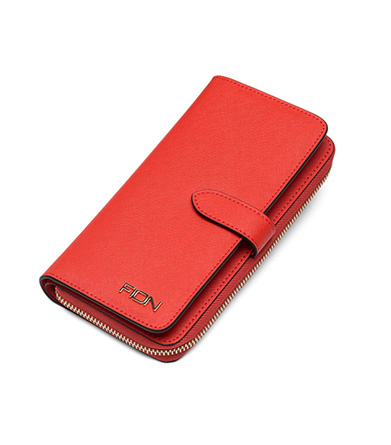 FION/菲安妮拉鏈長款錢夾 手拿包