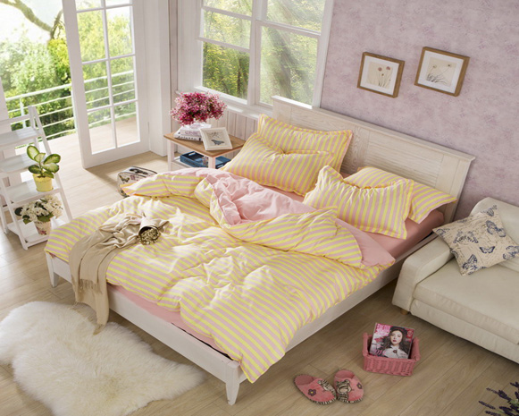 無(wú)印良品條格四件套