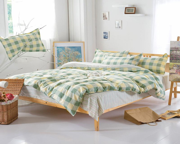 無(wú)印良品條格四件套