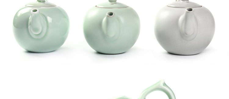 青瓷粉青丹楓壺