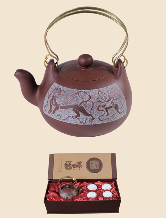 漢典紫砂暖玉提梁