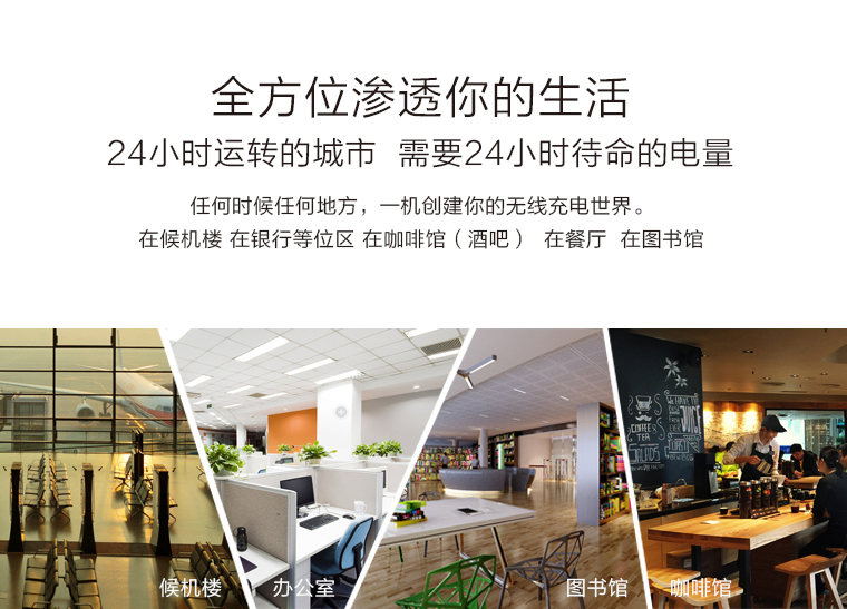 年-移動無線充，移動電源無線充電器適用于iPhone/三星/安卓