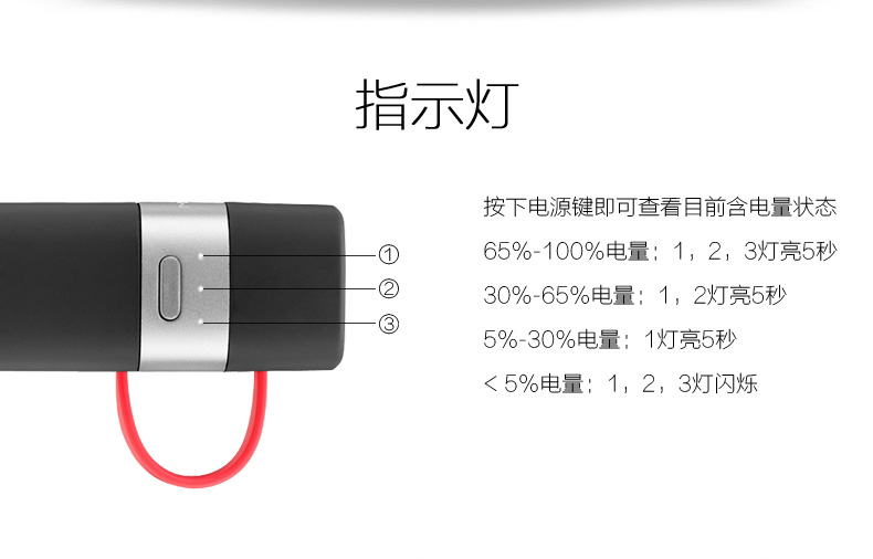 MIPOW iPhone手機(jī)便攜充電寶蘋果專用智能自帶線迷你移動電源