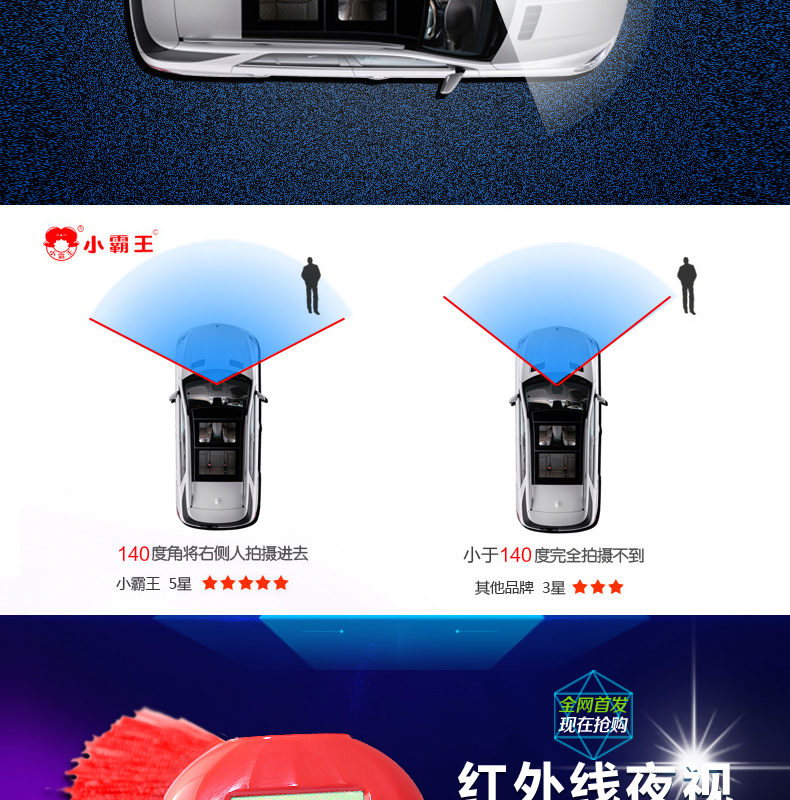 小霸王大紅燈籠行車記錄儀