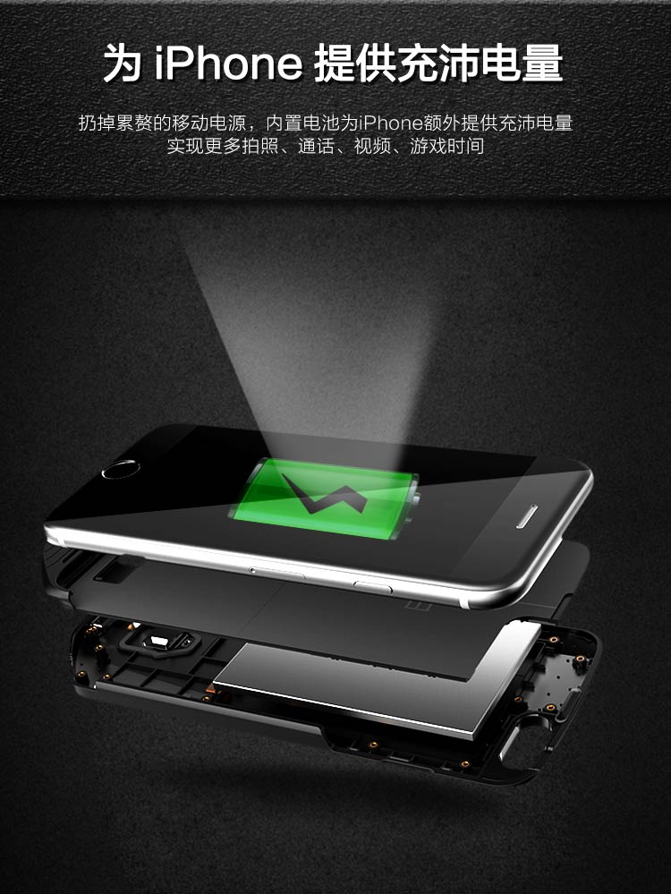 機(jī)甲（MESUIT) i6 智能手機(jī)殼 雙系統(tǒng)/雙卡雙待/充電寶/手機(jī)存儲(chǔ) 適用于iPhone6/6S 蘋果創(chuàng)意智能外設(shè)