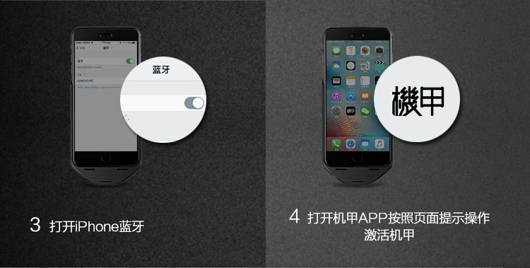 機(jī)甲（MESUIT) i6 智能手機(jī)殼 雙系統(tǒng)/雙卡雙待/充電寶/手機(jī)存儲(chǔ) 適用于iPhone6/6S 蘋果創(chuàng)意智能外設(shè)