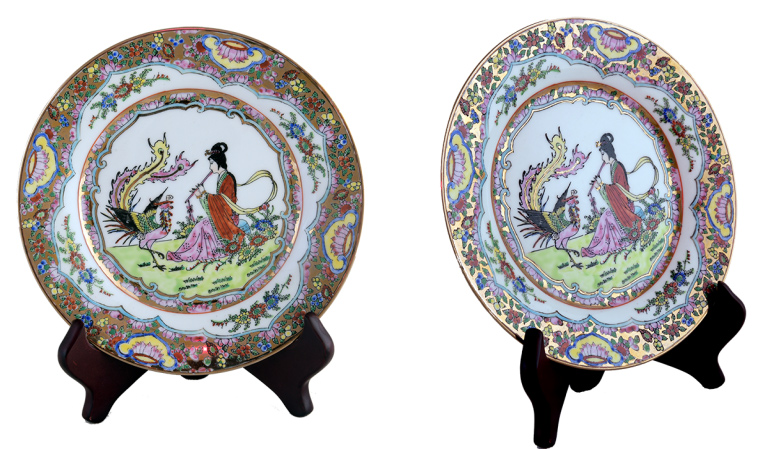 非物質(zhì)文化遺產(chǎn)彩瓷 金邊含8%黃金