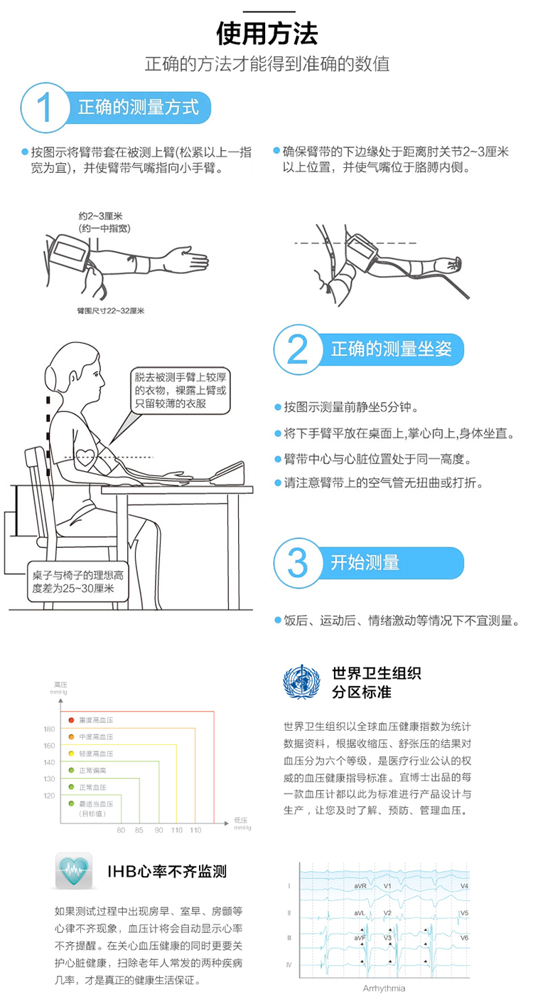 宜博士電子血壓計 高清大屏語音款血壓儀