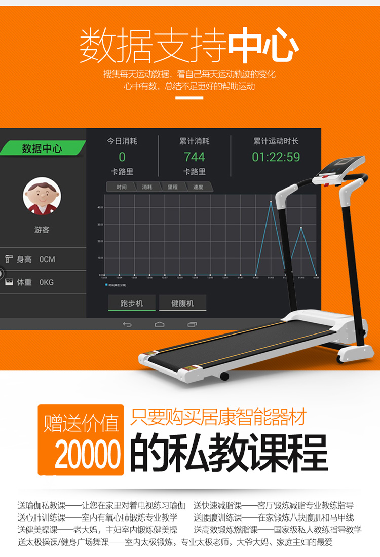 美國居康 智能跑步機