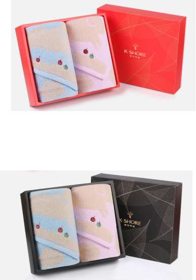 金號夏秋毛巾、面巾（藍/粉）