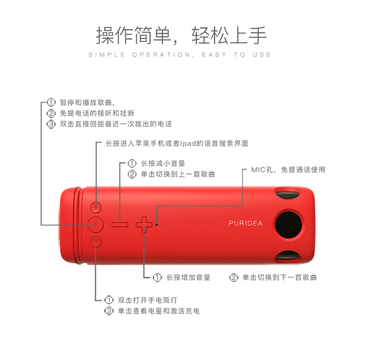 戶(hù)外騎行8000mAh毫安戶(hù)外無(wú)線(xiàn)音箱移動(dòng)電源充電寶藍(lán)牙便攜式迷你