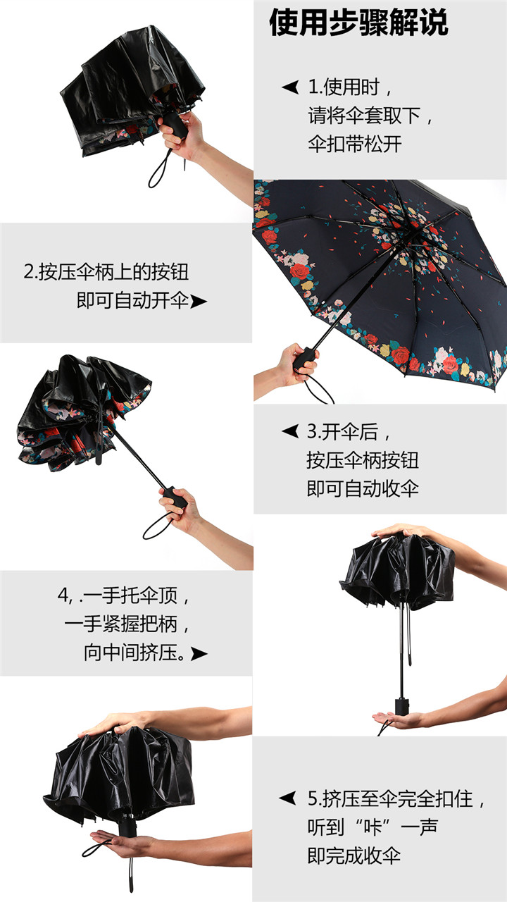 WT-U3自動開收雨晴兩用傘