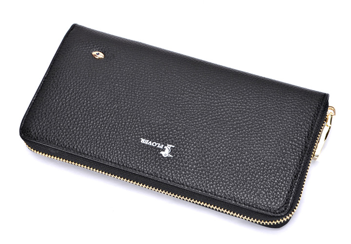 啄木鳥頭層牛皮商務(wù)智能充電手包、男士手包