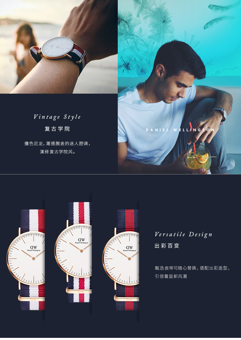 DanielWellington丹尼爾惠靈頓男士手表 時尚男表 DW手表男石英表