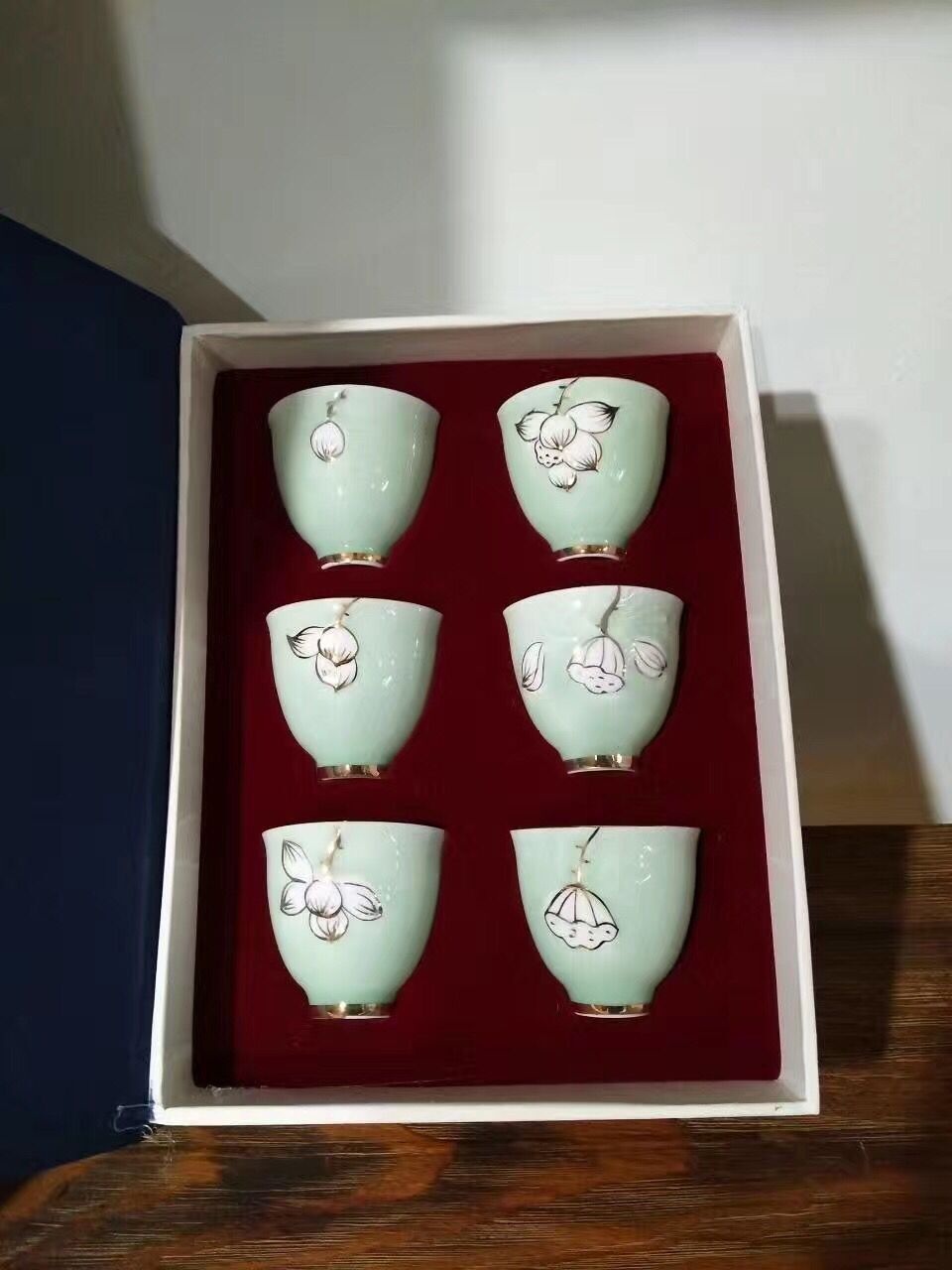 手繪白色美人杯、茶杯