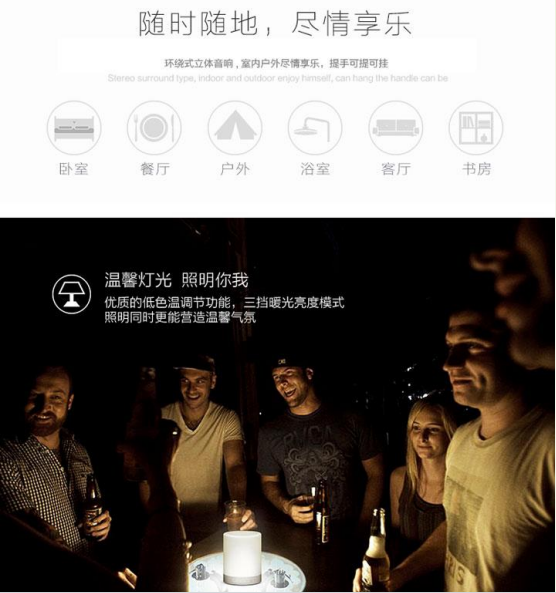 新款便攜式LED七彩燈無線藍(lán)牙插卡音箱 帶手機(jī)免提小音箱lv2016