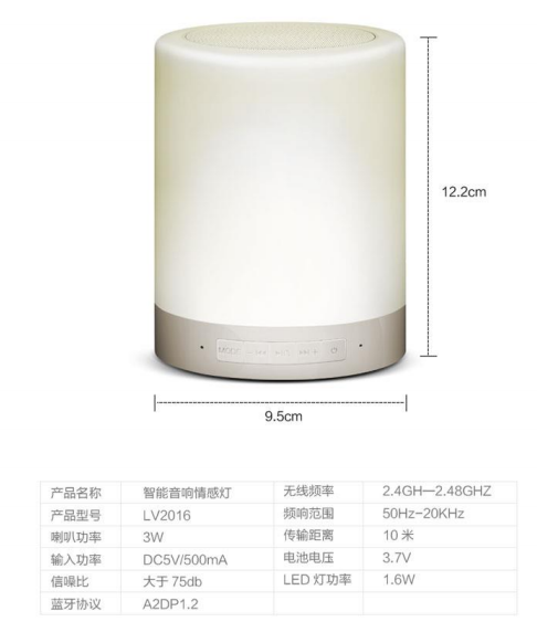 新款便攜式LED七彩燈無線藍(lán)牙插卡音箱 帶手機(jī)免提小音箱lv2016