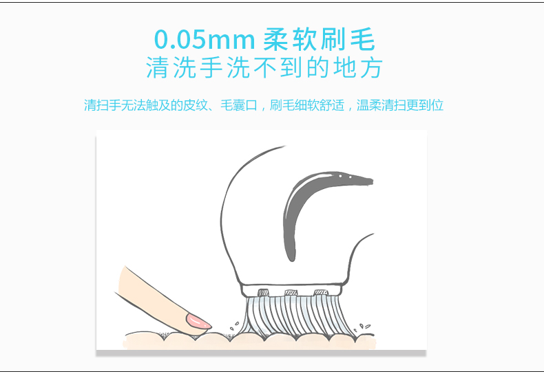 mushu木薯潔面儀 電動(dòng)聲波面部洗臉神器軟毛毛孔去黑頭深層清潔