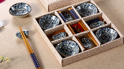 竹筷子、碟子餐具套裝