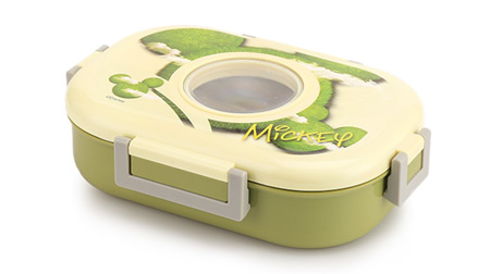 迪士尼 云跡森林 長(zhǎng)方形不銹鋼保溫飯盒