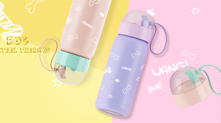 小萌狗保溫杯、卡通保溫杯