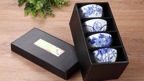 手繪陶瓷碗4只裝