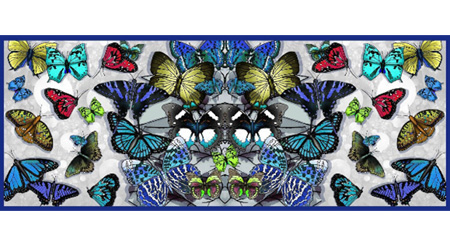 蝶舞魂女士絲巾