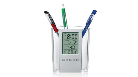 透明筆筒、時(shí)鐘筆筒