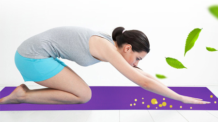 美國居康 瑜伽墊無味初學加長瑜伽防滑健身墊多功能運動加厚加寬