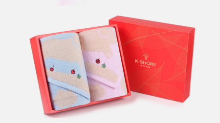 金號夏秋毛巾、面巾（藍(lán)/粉）