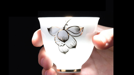 手繪白色美人杯、茶杯