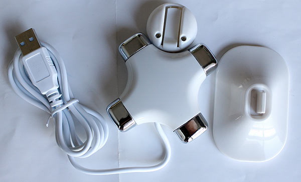 帶便箋夾功能小人造型4口USB HUB  